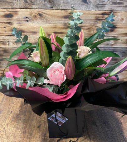 Bespoke Pink Rose and Lily Aqua